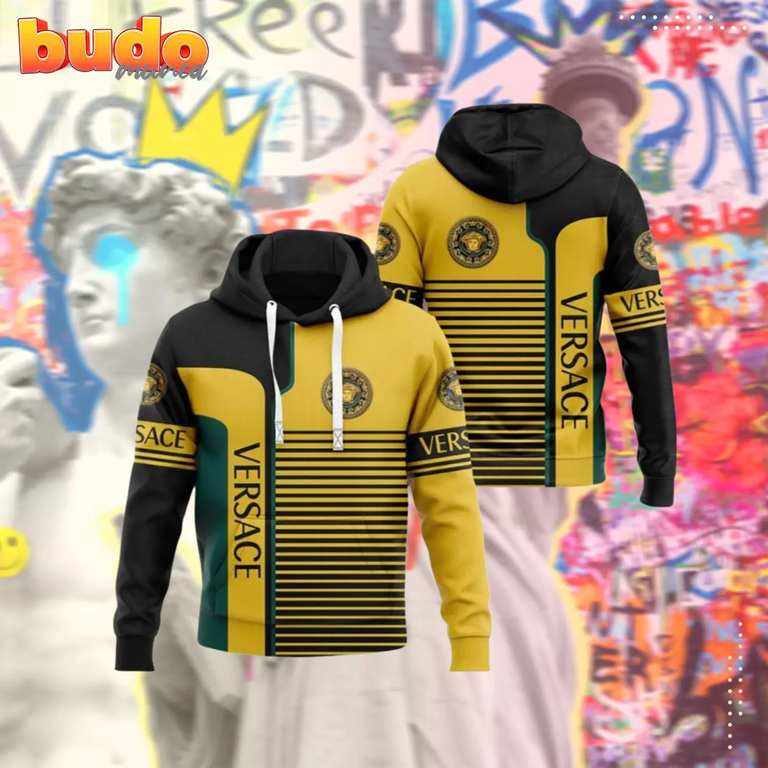 Gianni versace unisex hoodie for men women luxury brand clothing clothes outfit - hot new